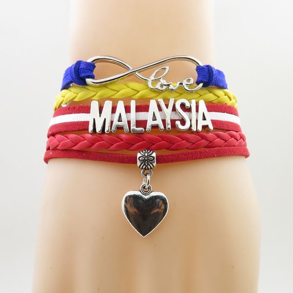 infinity love malaysia bracelet heart charm malaysia national flag bracelets & bangles for woman and man jewelry, Golden;silver
infinity love malaysia bracelet heart charm malaysia national flag bracelets & bangles for woman and man jewelry, Golden;silver