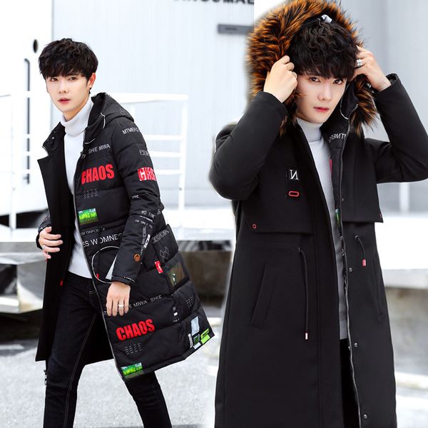 2019 new winter jacket parkas men long thicken warm cotton big fur hooded outwear hooded overcoat can be worn on both sides, Black
2019 new winter jacket parkas men long thicken warm cotton big fur hooded outwear hooded overcoat can be worn on both sides, Black