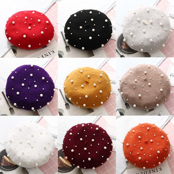 2019 new wool women winter berets luxury pearl rivet vintage cashmere female warm vogue beret hats girls flat cap painter cap, Blue;gray
2019 new wool women winter berets luxury pearl rivet vintage cashmere female warm vogue beret hats girls flat cap painter cap, Blue;gray