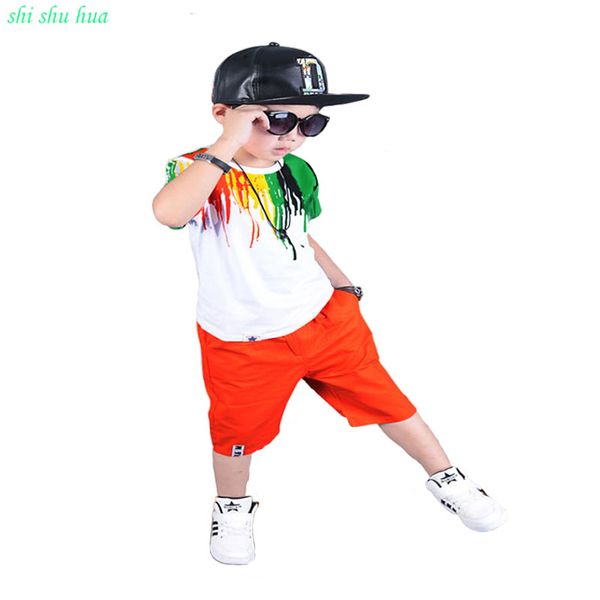 baby boy's clothes set short-sleeved t-shirt+shorts fashion sportswear paint color print rainbow baby children quality clothing, White
baby boy's clothes set short-sleeved t-shirt+shorts fashion sportswear paint color print rainbow baby children quality clothing, White