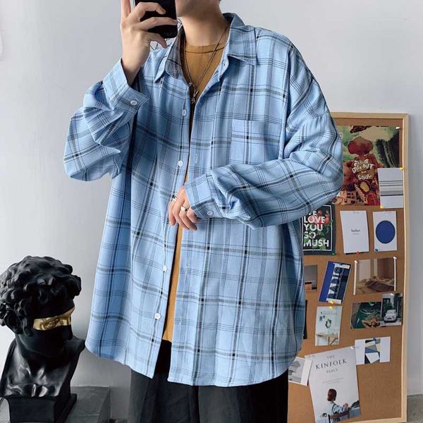 2020 spring and autumn new couple large size plaid long-sleeved shirt fashion casual lapel jacket coat white / blue -5xl, White;black
2020 spring and autumn new couple large size plaid long-sleeved shirt fashion casual lapel jacket coat white / blue -5xl, White;black