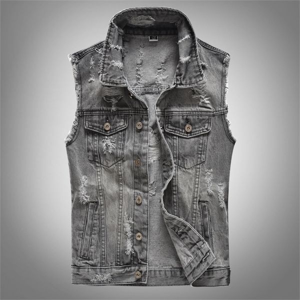 summer style men's denim vest slim men denim outerwear coats moto & biker grey hole sleeveless vest for men big size 4xl 5xl, Black;white
summer style men's denim vest slim men denim outerwear coats moto & biker grey hole sleeveless vest for men big size 4xl 5xl, Black;white
