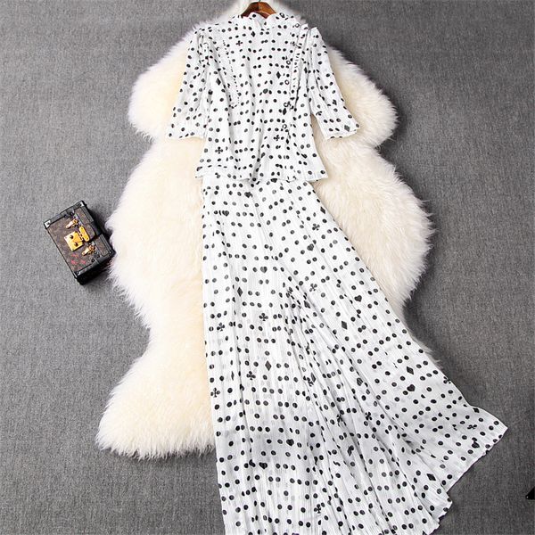 two piece set and pants matching set women 2020 fashion spring office lady outfits dot print chiffon blouse and pants sets, White
two piece set and pants matching set women 2020 fashion spring office lady outfits dot print chiffon blouse and pants sets, White