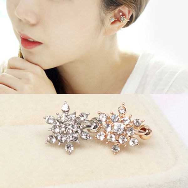 new arrival 1pc celebrity jewelry outstanding crystal snowflake earring no pierced ear clip gift drop shipping ear-0757, Silver
new arrival 1pc celebrity jewelry outstanding crystal snowflake earring no pierced ear clip gift drop shipping ear-0757, Silver