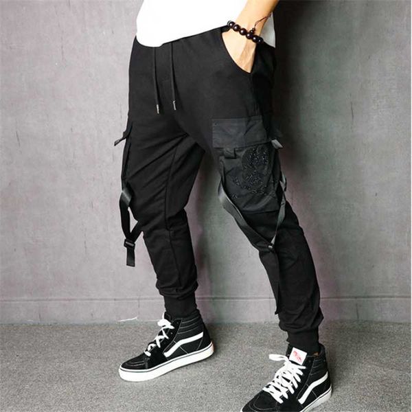 spring and summer new black drill skull skull men's overalls ribbon casual waist bag beam foot rest elastic leisure trousers
spring and summer new black drill skull skull men's overalls ribbon casual waist bag beam foot rest elastic leisure trousers