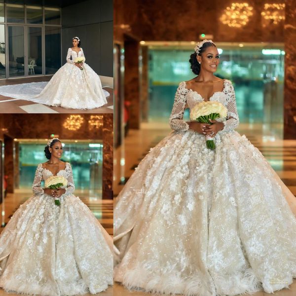 2019 luxury lace ball gown wedding dresses v neck long sleeves white wedding dresses dubai arabic feathers wedding dress
2019 luxury lace ball gown wedding dresses v neck long sleeves white wedding dresses dubai arabic feathers wedding dress