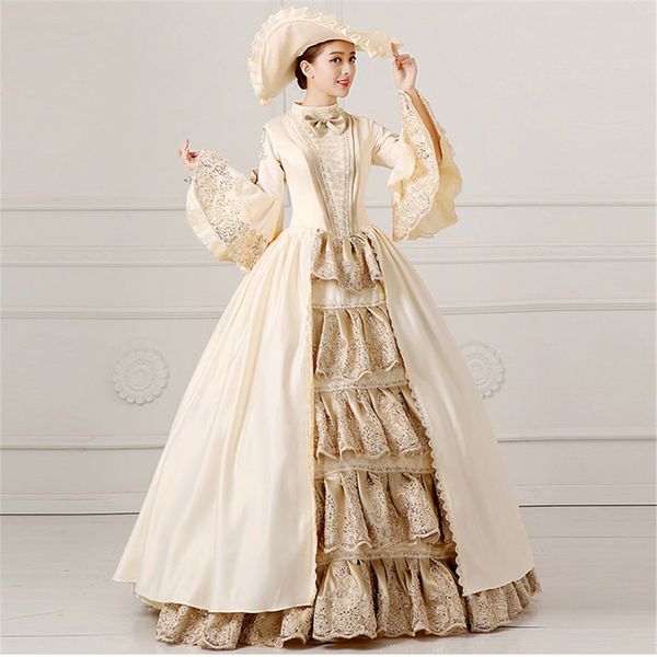 court prom dresses europe serve photographic studio royal women evening gown champagne ball gown century renaissance, White;black
court prom dresses europe serve photographic studio royal women evening gown champagne ball gown century renaissance, White;black