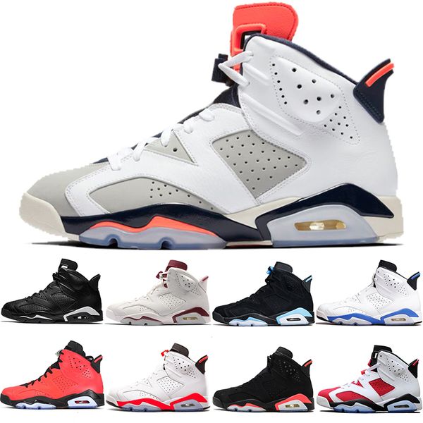 

men 6 6s basketball shoes tinker unc blue black cat white infrared red carmine maroon toro mens designer trainer sport sneaker size 41-47
