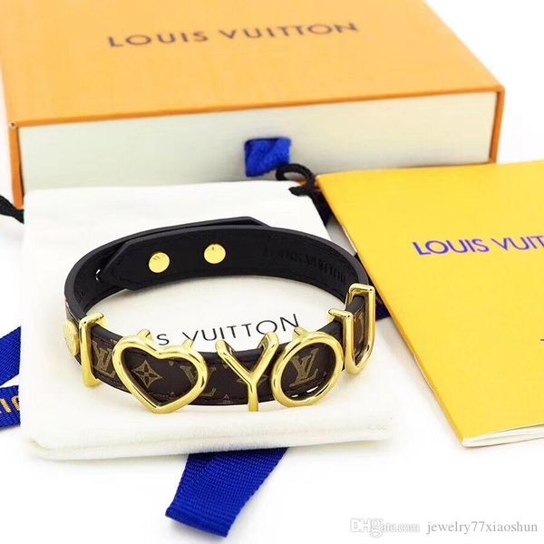 brand design gold i love you bracelets fashion flower pattern bracelet titanium steel genuine leather bracelet party jewelry box, Golden;silver
brand design gold i love you bracelets fashion flower pattern bracelet titanium steel genuine leather bracelet party jewelry box, Golden;silver