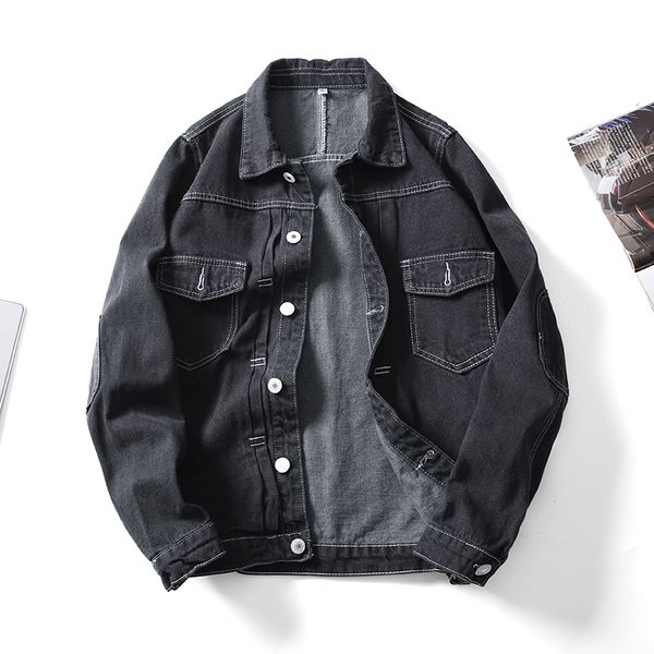 men's jackets denim jacket slim fashion washed solid color casual retro man streetwear wild hip hop bomber male, Black;brown
men's jackets denim jacket slim fashion washed solid color casual retro man streetwear wild hip hop bomber male, Black;brown
