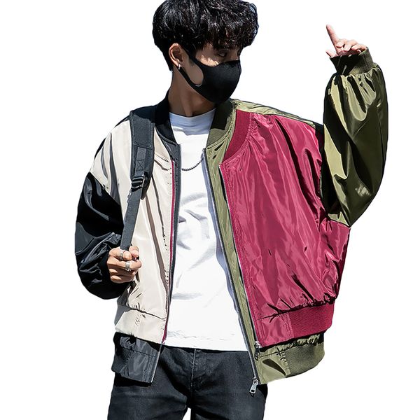 new in patchwork jacket men vintage bomber baseball colour hip hop street casual jackets male polit college windbreaker coat, Black;brown
new in patchwork jacket men vintage bomber baseball colour hip hop street casual jackets male polit college windbreaker coat, Black;brown