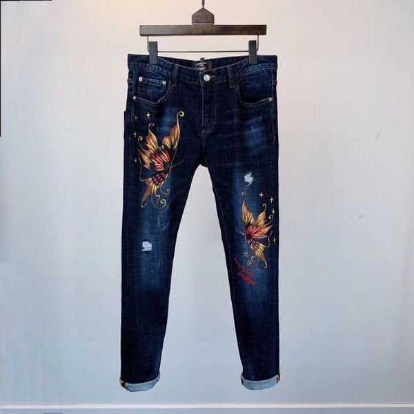 ah1252 fashion men's jeans 2020 runway european design party style men's clothing, Blue
ah1252 fashion men's jeans 2020 runway european design party style men's clothing, Blue