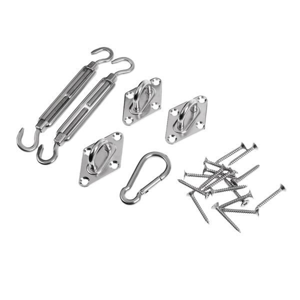 triangle shade sail canopy marine grade 304 stainless steel fixing fittings kit accessories - turnbuckle pad eye clip
triangle shade sail canopy marine grade 304 stainless steel fixing fittings kit accessories - turnbuckle pad eye clip