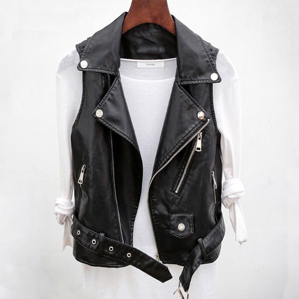 black sleeveless pu leather jackets winter jacket women motorcycle jacket waistcoat sleeveless zipper fashion coats, Black;white
black sleeveless pu leather jackets winter jacket women motorcycle jacket waistcoat sleeveless zipper fashion coats, Black;white