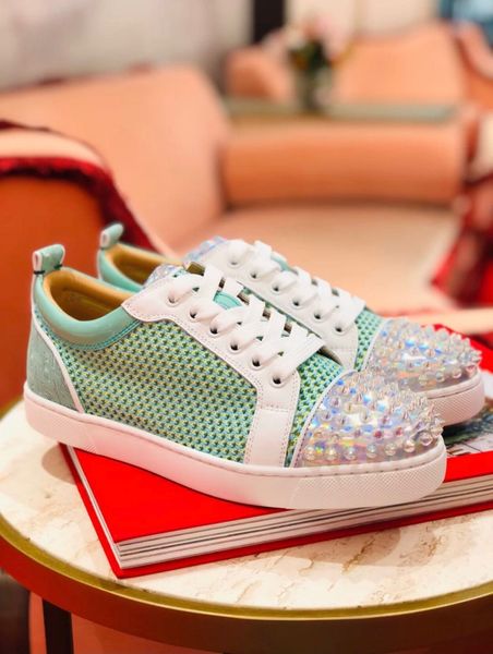 elegant summer breathable mesh with spikes casual shoes men junior red bottom sneakers brand-new outdoor walking eu35-47, Black
elegant summer breathable mesh with spikes casual shoes men junior red bottom sneakers brand-new outdoor walking eu35-47, Black