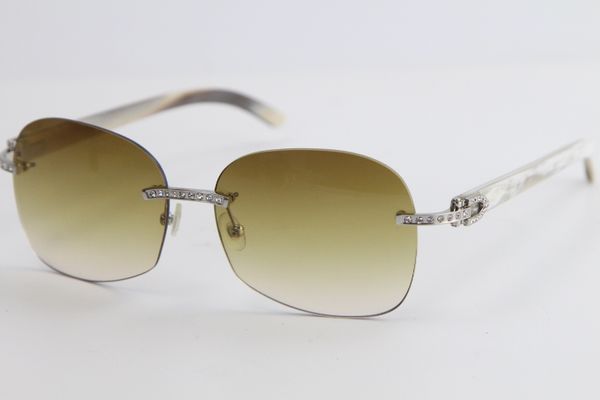 selling rimless metal sun glasses white buffalo horn fashion glasses 8100908 diamond sunglasses male and female oversized, White;black
selling rimless metal sun glasses white buffalo horn fashion glasses 8100908 diamond sunglasses male and female oversized, White;black