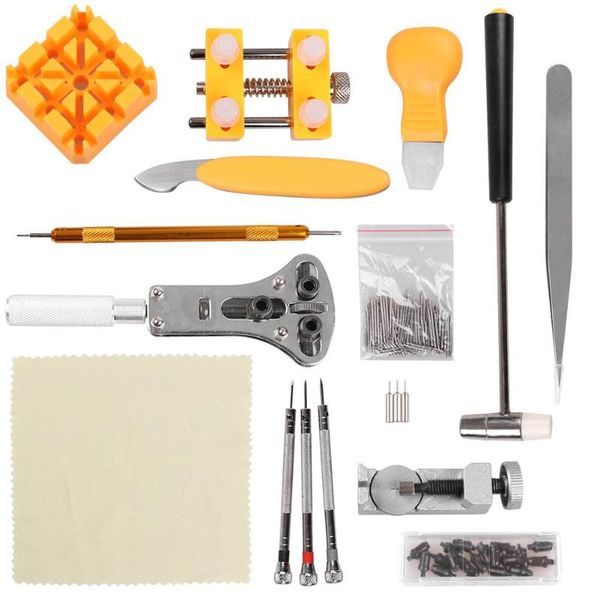 148pcs/142pcs watch repair tool kit watch caser opener pry clock pin link remover spring bar screwdriver watchmaking tools
148pcs/142pcs watch repair tool kit watch caser opener pry clock pin link remover spring bar screwdriver watchmaking tools