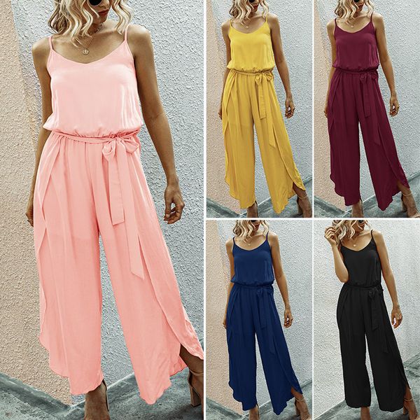women's jumpsuits & rompers summer style for women bodysuit v-neck strap wide leg side slit siamese overalls, Black;white
women's jumpsuits & rompers summer style for women bodysuit v-neck strap wide leg side slit siamese overalls, Black;white