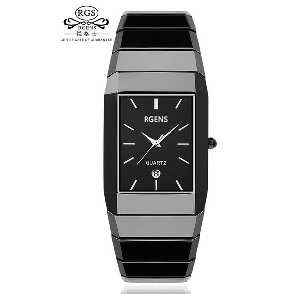 rgens original true ceramic wrist watch men black quartz square business male clocks waterproof casual fashion wristwatches y19070603, Slivery;brown
rgens original true ceramic wrist watch men black quartz square business male clocks waterproof casual fashion wristwatches y19070603, Slivery;brown