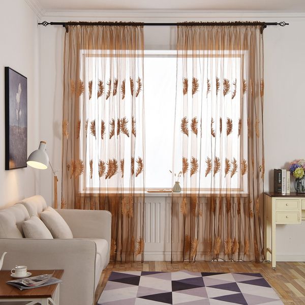 feather embroidered voile curtains yarn curtain for living room bedroom door window screen cortina tulle pastoral
feather embroidered voile curtains yarn curtain for living room bedroom door window screen cortina tulle pastoral