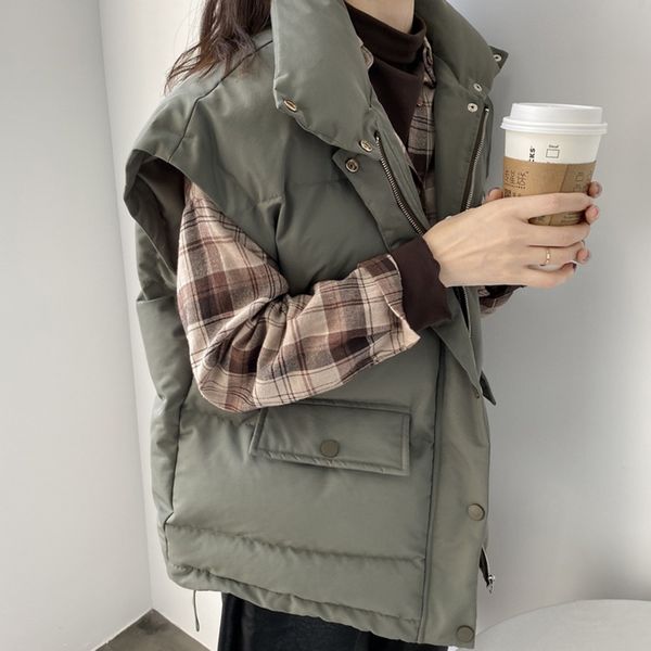 new winter fashion women vest coat warm short mandarin collar loose waistcoat cotton jacket vests female parkas, Black;white
new winter fashion women vest coat warm short mandarin collar loose waistcoat cotton jacket vests female parkas, Black;white