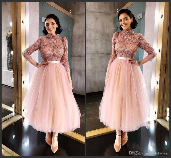 pink tulle long sleeve tea length short ball gown prom dresses 2019 new african prom dress sequined dresses prom gown party evening, Black
pink tulle long sleeve tea length short ball gown prom dresses 2019 new african prom dress sequined dresses prom gown party evening, Black