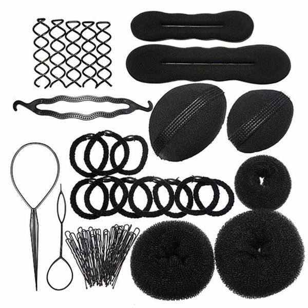 hair bun maker women diy styling accessories kit u-shaped clip spiral donut bands loops makers, Brown
hair bun maker women diy styling accessories kit u-shaped clip spiral donut bands loops makers, Brown