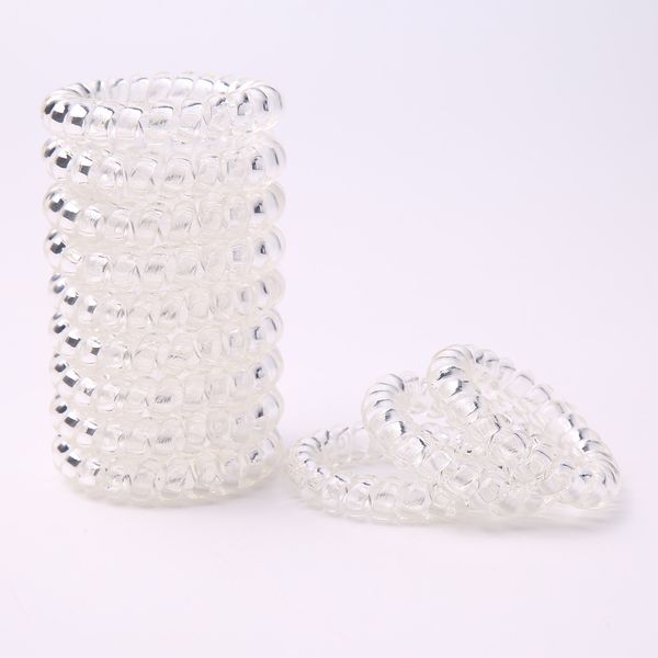 transparent clear spiral hair ties elastic ponytail holders phone cord traceless hair ties for women big girl, Slivery;white
transparent clear spiral hair ties elastic ponytail holders phone cord traceless hair ties for women big girl, Slivery;white