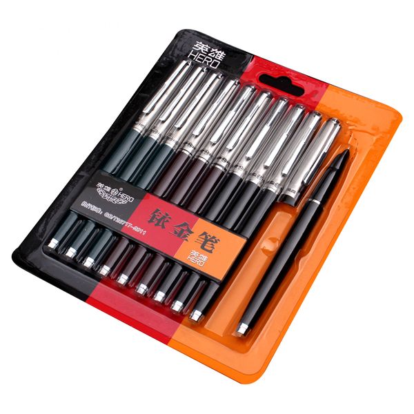 10pcs/set hero classic black dark-red dark-green fountain pen hooded nib 0.5mm plastic student practice ink pens for writing
10pcs/set hero classic black dark-red dark-green fountain pen hooded nib 0.5mm plastic student practice ink pens for writing