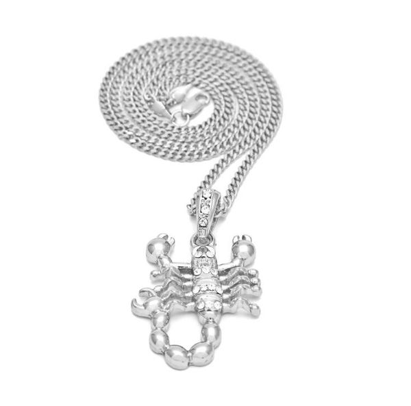 hip hop scorpion diamond pendant necklace for men western animal luxury necklace stainless steel cuban chains, Golden
hip hop scorpion diamond pendant necklace for men western animal luxury necklace stainless steel cuban chains, Golden