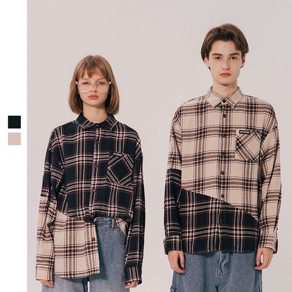vintage plaid shirt men couplewear loose harajuku casual youth cardigan long sleeve hip hop fashion streetwear mujer new homme, White;black
vintage plaid shirt men couplewear loose harajuku casual youth cardigan long sleeve hip hop fashion streetwear mujer new homme, White;black