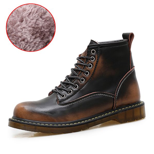 good quality men casual shoe non-slip genuine leather vintage boots winter big size boots with fur rubber bottom work men, Black
good quality men casual shoe non-slip genuine leather vintage boots winter big size boots with fur rubber bottom work men, Black