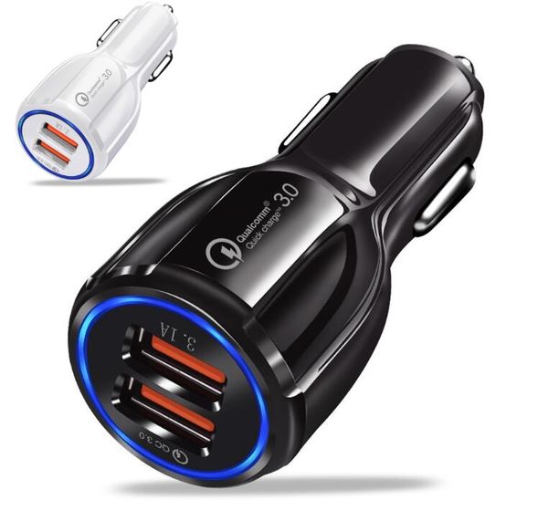 qc3.0 dual usb ports car charger fast charger for samsung galaxy s8 s10 htc android phone gps pc with retail box
qc3.0 dual usb ports car charger fast charger for samsung galaxy s8 s10 htc android phone gps pc with retail box