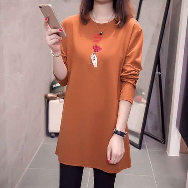 2020 autumn clothes fat mm large size t- women's base shirt long-sleeved t-shirt women's loose midi fashion, White
2020 autumn clothes fat mm large size t- women's base shirt long-sleeved t-shirt women's loose midi fashion, White