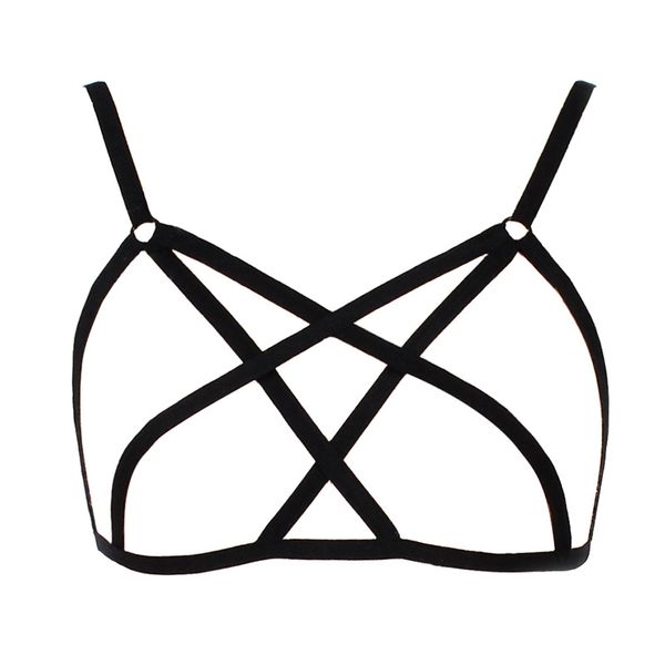 bra women lingerie elastic cage bra bondage straps bandage hollow out erotic crop bralette black, Red;black
bra women lingerie elastic cage bra bondage straps bandage hollow out erotic crop bralette black, Red;black
