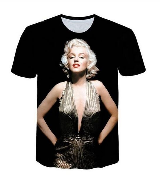summer style fashion mens/womens marilyn monroe funny 3d print casual t-shirt aa0197, White;black
summer style fashion mens/womens marilyn monroe funny 3d print casual t-shirt aa0197, White;black