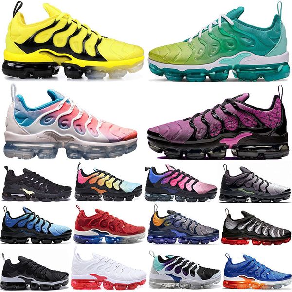 

New arrival bumblebee un et fade green tn plu running hoe for men women grape bright crim on hyper wolf grey men trainer neaker, Black;green