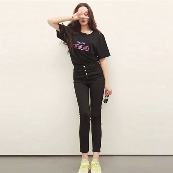women's button ankle-length jeans pants high waist skinny pencil pants velvet stretch trousers, Blue
women's button ankle-length jeans pants high waist skinny pencil pants velvet stretch trousers, Blue