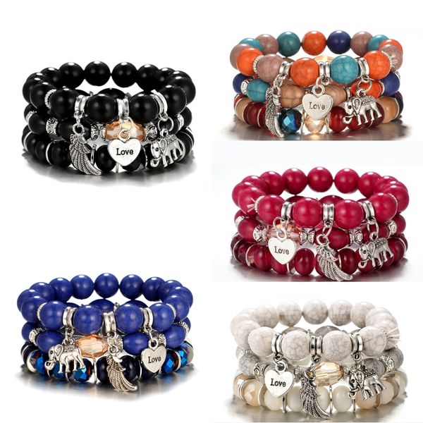 3PCS/Set Bohemian Beaded Bracelet for Women Elephant Wings Love Ball Bangles Stretch Stackable Bracelets Set Charm Multicolor Jewelry M257F
3PCS/Set Bohemian Beaded Bracelet for Women Elephant Wings Love Ball Bangles Stretch Stackable Bracelets Set Charm Multicolor Jewelry M257F