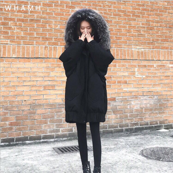 large size women's female granules thicken winter coat student korean version net red thickened long student loose cotton jacket, Black
large size women's female granules thicken winter coat student korean version net red thickened long student loose cotton jacket, Black