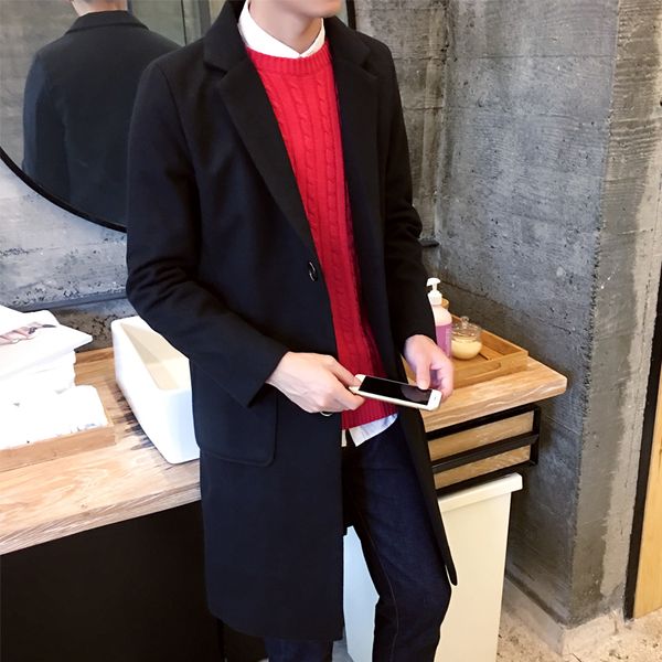 2019 brand clothing fashion men's keep warm winter casual woolen cloth jacket/male slim fit long trench coats s-3xl, Black
2019 brand clothing fashion men's keep warm winter casual woolen cloth jacket/male slim fit long trench coats s-3xl, Black