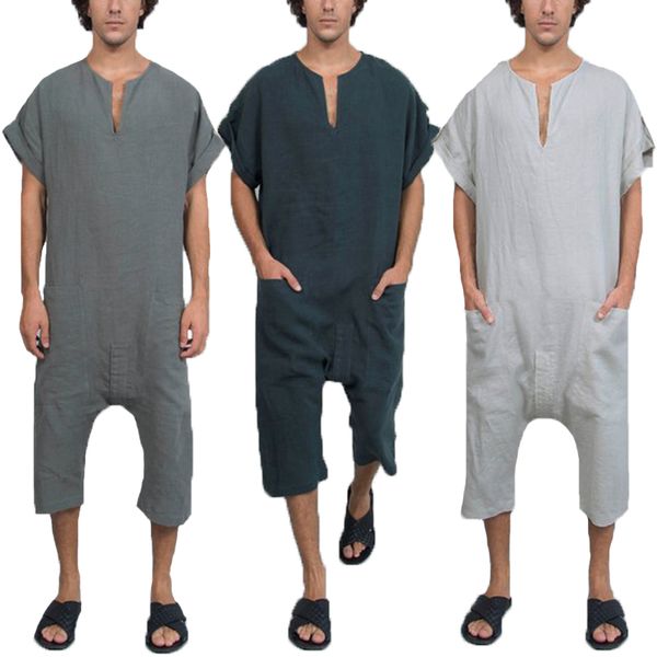 heflashornew vintage overalls men jumpsuits rompers plain v neck arab kaftan working pockets trousers muslim islamic masculina, Black
heflashornew vintage overalls men jumpsuits rompers plain v neck arab kaftan working pockets trousers muslim islamic masculina, Black