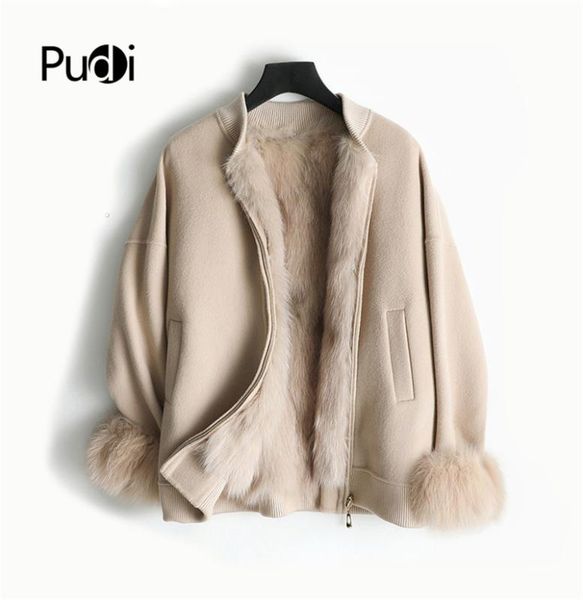 pudi zy383 women real wool fabric jacket lady fur lining and cuff leisure fall/winter wool outwear, Black
pudi zy383 women real wool fabric jacket lady fur lining and cuff leisure fall/winter wool outwear, Black