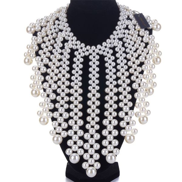 jerollin handmade imitation pearls statement necklace 6 colors long maxi necklaces chunky jewelry for women party accessories, Silver
jerollin handmade imitation pearls statement necklace 6 colors long maxi necklaces chunky jewelry for women party accessories, Silver
