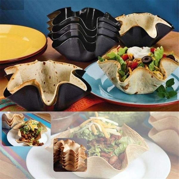 abss-large non-stick fluted tortilla shell pans taco salad bowl makers, non-stick carbon steel, set of 4 tostada bakers bowls
abss-large non-stick fluted tortilla shell pans taco salad bowl makers, non-stick carbon steel, set of 4 tostada bakers bowls