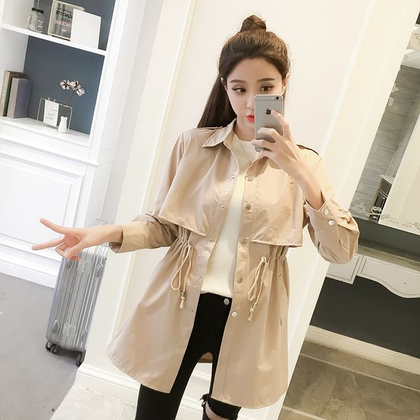 ailegogo women spring turn-down collar trench coat casual lace up slim style outwear long sleeve medium long coats, Tan;black
ailegogo women spring turn-down collar trench coat casual lace up slim style outwear long sleeve medium long coats, Tan;black