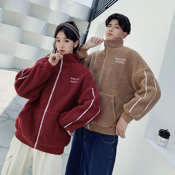 2019 winter casual letter standing collar lambswool long sleeve student pocket men jacket loose coat tide cotton khaki clothes, Black;brown
2019 winter casual letter standing collar lambswool long sleeve student pocket men jacket loose coat tide cotton khaki clothes, Black;brown