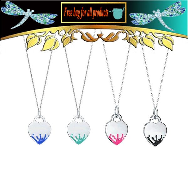 splash enamel heart pendant necklace ladies s925 sterling silver jewelry birthday valentine gift for women
splash enamel heart pendant necklace ladies s925 sterling silver jewelry birthday valentine gift for women