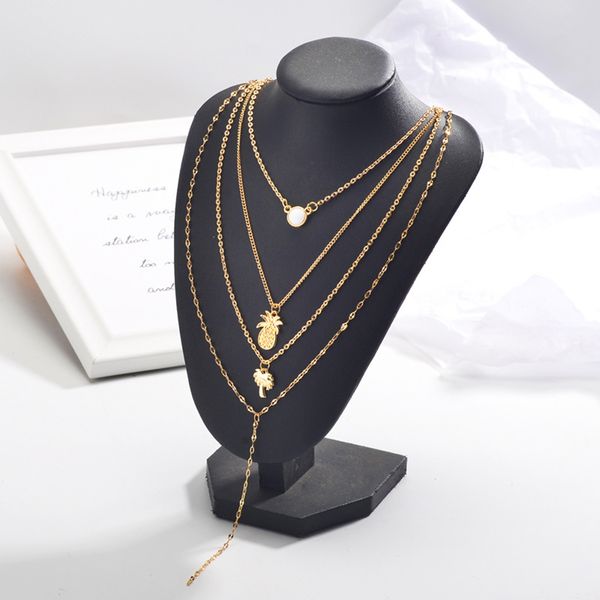 fashion multi-layer network red ins necklace female clavicle chain simple 4 layer pineapple coconut short neck chain clavicle chain, Silver
fashion multi-layer network red ins necklace female clavicle chain simple 4 layer pineapple coconut short neck chain clavicle chain, Silver