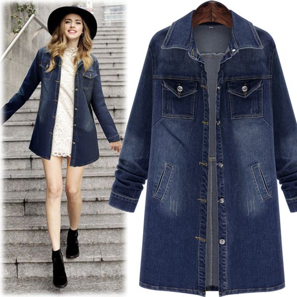2018 autumn winter women denim jacket long sleeve length denim coat for women jeans jacket plus size outwear large size 5xl, Black;brown
2018 autumn winter women denim jacket long sleeve length denim coat for women jeans jacket plus size outwear large size 5xl, Black;brown